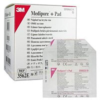 Адгезивна пов'язка для ран 3M Медіпор + Пад ( Medipore + Pad ) 5 x 7,2 см , арт. 3562
