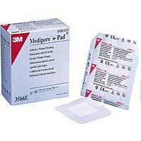 Адгезивна пов'язка для ран 3M Медіпор + Пад ( Medipore + Pad ) 10 x 10 см , арт. 3566