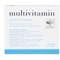 Мультивітаміни для жінок Multivitamin for women New Nordic 90 таб. (А, В, С, Е, цинк, залізо, магній, кальцій)