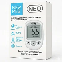 Глюкометр NewMed NEO + 10 тест-смужок (Австрія)