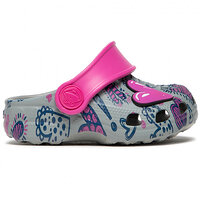 Дитячі анатомічні сабо Coqui 8701 Mid. grey/Fuchsia love + amulet (Чехія) №2