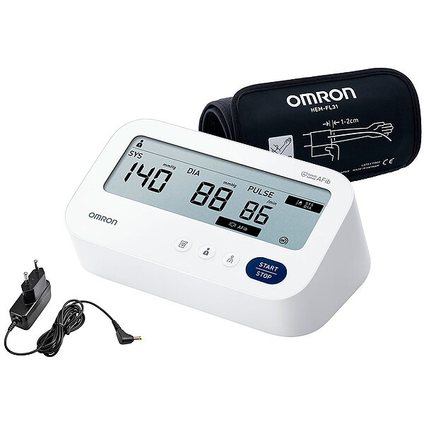 Автоматический тонометр с плечевой манжетой OMRON M3 Comfort AFib + адаптер HEM-7196-FLE (Япония)