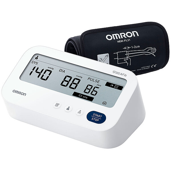 Характеристики Автоматический тонометр с плечевой манжетой OMRON M3 Comfort AFib + адаптер HEM-7196-FLE (Япония)
