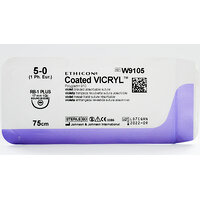 Викрил (Vicryl) 5/0 длина 75 см кол. игла 17 мм W9105