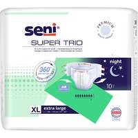 Підгузки Seni Super Trio Extra Large, нічні, 10 шт. (Польща)