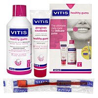Набір: зубна паста + ополіскувач Dentaid Vitis Healthy Gums + зубна щітка (Іспанія)