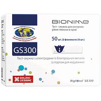 Тест-полоски GS300, Bionime Rightest, 50 шт.