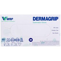Рукавички оглядові Dermagrip High Risk латексні, без пудри, нестерильні, 50 пар (100 шт), розмір M (Малайзія)