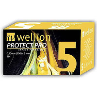 Иглы для инсулиновых шприц-ручек Wellion Protect Pro 5mm, 10шт в упак. (Австрия)