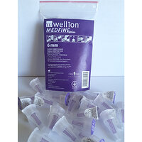 Универсальные иглы Wellion MEDFINE plus для инсулиновых шприц-ручек 6мм ( 31G x 0,25 мм) 20 шт