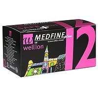 Универсальные иглы Wellion MEDFINE plus для инсулиновых шприц-ручек 12 мм ( 31G x 0,25 мм)