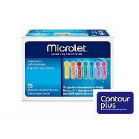 Ланцеты с силиконовым покрытием Microlet (Contour Plus) №25 (Швейцария)