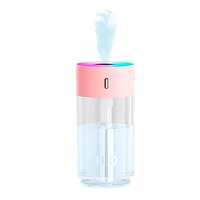 Компактный стильный увлажнитель воздуха Cardi Light-101 розовый с разноцветной подсветкой. Портативный увлажнитель воздуха с ночником на аккумуляторе, USB зарядка (М18) S35-29d11bf5