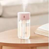 Компактный стильный увлажнитель воздуха Cardi Light-101 розовый с разноцветной подсветкой. Портативный увлажнитель воздуха с ночником на аккумуляторе, USB зарядка (М18) S35-29d11bf5 №2