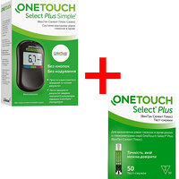 Набір глюкометр OneTouch Select Plus Simple + тест-смужки 50 шт.