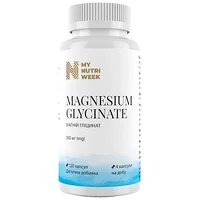 Магній гліцинат, Magnesium Glycinate, My Nutri Week, Biotus, 350 мг, 120 капсул (Україна)