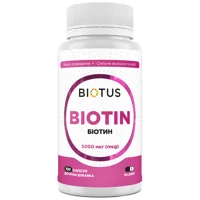 Біотин, Biotin, 5000 мкг, Biotus, 100 капсул (Україна)