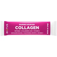 Морський колаген з гіалуроновою кислотою та вітаміном С, Marine Sourced Collagen Peptidеs, Biotus, 1 саше 5.15 г (Україна)