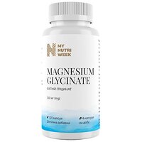 Магний глицинат, Magnesium Glycinate, My Nutri Week, Biotus, 350 мг, 120 капсул (Украина)