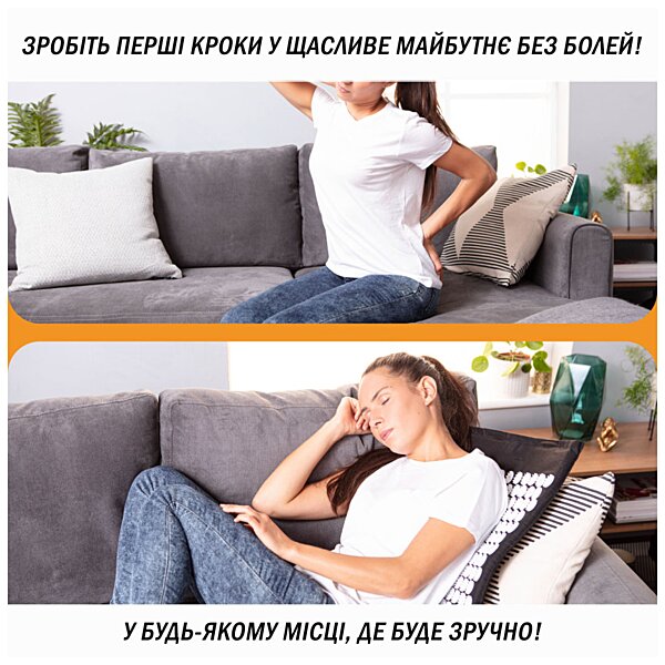 Фото Массажный коврик игольчатый Easyfit с подушкой аппликатор Кузнецова (Украина)