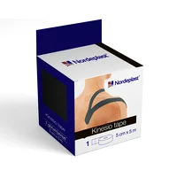 Пластырь медицинский Nordeplast Кинезио тейп , 5 см х 5 м черный