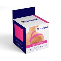Пластырь медицинский Nordeplast Кинезио тейп 5 см х 5 м розовый