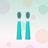 Насадки Vega Kids VK-11B Junior для дитячої зубної щітки VK-500B (бірюзові) №2