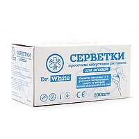 Серветки спиртові 6х3см №100 Dr.White
