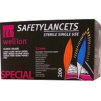 Безпечні ланцети Wellion Calla 18G, 200 шт.