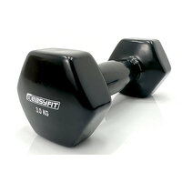 Гантель для фитнеса 3.0 кг EasyFit с виниловым покрытием черная S122-1668