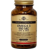 Solgar Omega-3 EPA & DHA Triple Strength 950 мг 50 м'яких капсул (США)