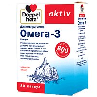 Доппельгерц Актив (Doppel herz Aktiv) Омега-3 №80 (20х4)