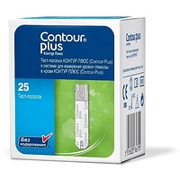 Тест-смужки CONTOUR&reg; PLUS, 25 шт. (Швейцарія)