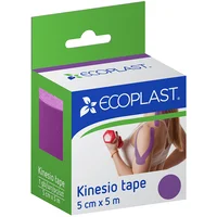 Пластырь медицинский ECOPLAST Кинезио тейп, 5см x 5м (фиолетовый)