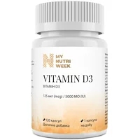 Вітамін D3 My Nutri Week 5000 MO, 120 капсул (Україна)