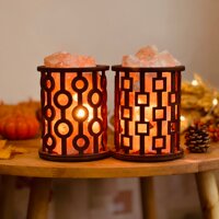 Соляний світильник Saltlamp Корзина "Квадрати" 1,7 кг №2