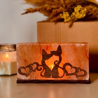 Соляний світильник Saltlamp &laquo;Коти з серцями&raquo; 2 кг №2