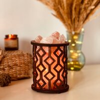 Соляний світильник Saltlamp Корзина "Ромби" 1,7 кг