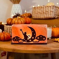 Соляний світильник Saltlamp "Кіт на Місяці" (2 кг) №2