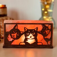 Соляний світильник Saltlamp &laquo;Три котика&raquo; вага: 2кг