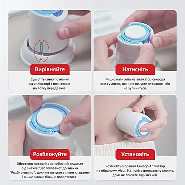 Система безперервного моніторингу глюкози Heaco iCan CGM Sinocare (Великобританія)