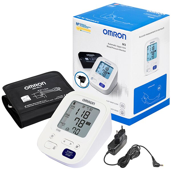 Характеристики Тонометр автоматичний Omron M3 з адаптером HHP-CM01 (HEM-7154-E) (Японія)
