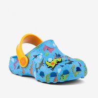 Дитячі анатомічні сабо Coqui 8701 LT. BLue/LT. Orange Dino + Amulet (Чехія)