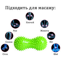 Массажный мячик EasyFit Goober с шипами зеленый S122-1753 №2