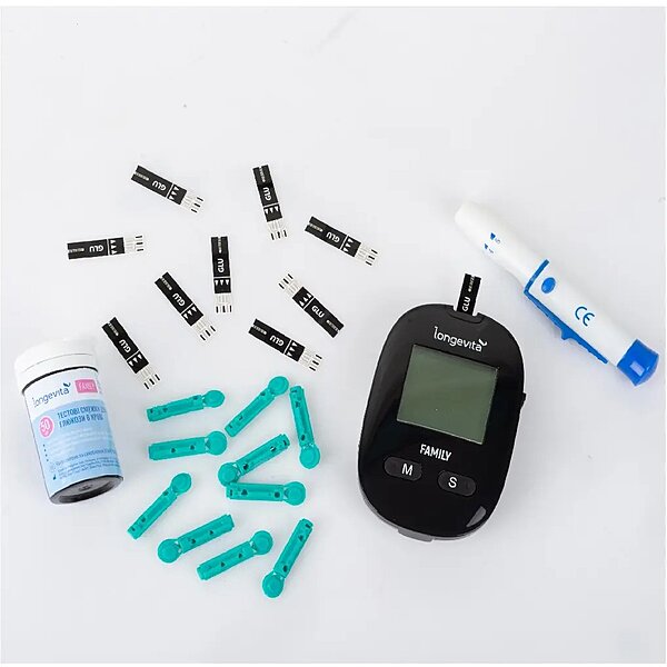 Фото Глюкометр LONGEVITA Family Система вимірювання глюкози в крові (Австрія)