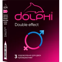 Презервативы с двойным эфеком Dolphi Double effect, 3 шт (Украина)