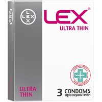 Презервативы ультратонкие Lex Ultra Thin, 3 шт (Швейцария)