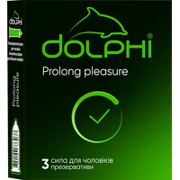Презервативы с анестетиком Dolphi Prolong pleasure, 3 шт (Украина)