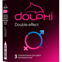 Презервативы с двойным эфеком Dolphi Double effect, 3 шт (Украина)