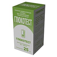 Тест-смужки Глюкотест, 25 шт. норма